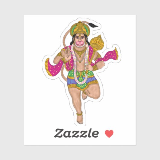 Lord Hanuman Sticker-Pack Aufkleber (Blatt)