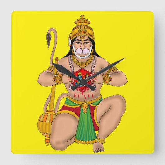 Lord Hanuman Wanduhr (Vorderseite)