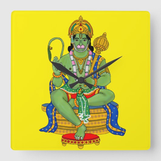 Lord Hanuman Wanduhr (Vorderseite)