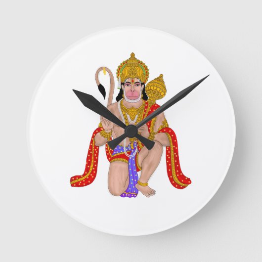 Lord Hanuman Wanduhr – Spiritueller Schreibtisch-A (Vorderseite)