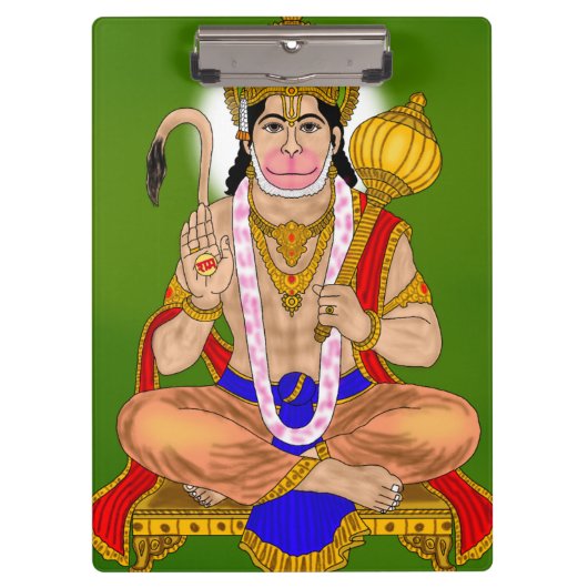 Lord Hanuman Zwischenablage Klemmbrett (Vorderseite)