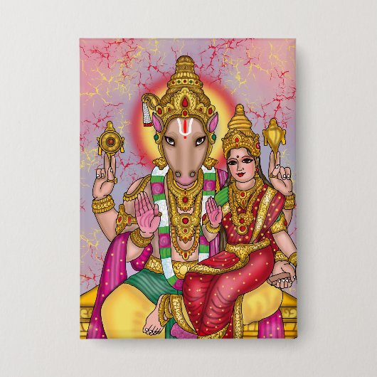 Lord Hayagriva Knopf  Button (Vorderseite)
