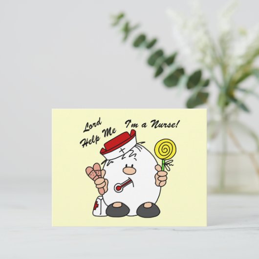 Lord Help Me I'm a Nurse Postkarte (Stehend Vorderseite)