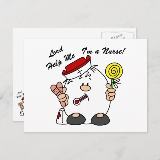 Lord Help Me I'm a Nurse Postkarte (Vorne/Hinten)