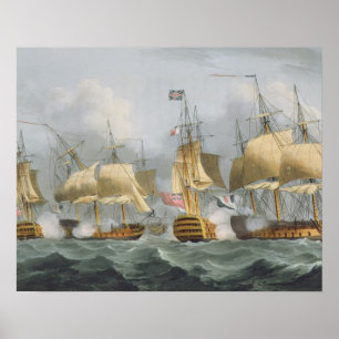 Lord Howe in der Königin Charlotte, Breaking the E Poster