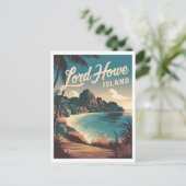 Lord Howe Island Vintag Postkarte (Stehend Vorderseite)