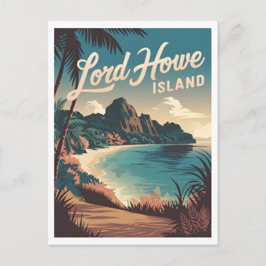 Lord Howe Island Vintag Postkarte (Vorderseite)