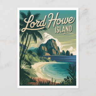 Lord Howe Island Vintag Postkarte
