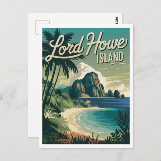 Lord Howe Island Vintag Postkarte (Vorne/Hinten)