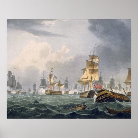 Lord Howe's Victory, 1. Juni 1794, graviert durch  Poster (Vorne)