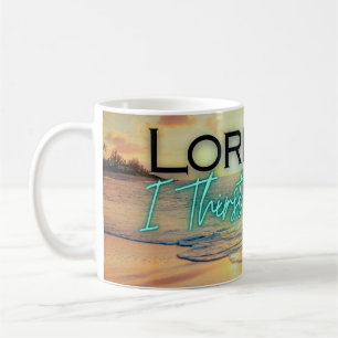 Lord I Thirst für Sie Square Kissen Kaffeemaschine Kaffeetasse