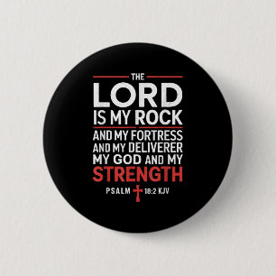 Lord is my Rock Gospel Christlich Pray Faith Bibel Button