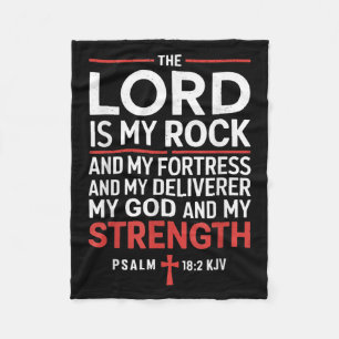 Lord is my Rock Gospel Christlich Pray Faith Bibel Fleecedecke