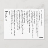 Lord is my Shepherd Psalm 23 Complete Version Postkarte (Rückseite)