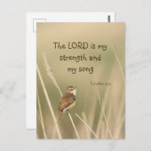 Lord is my Strength & Song Scripting Song Bird Postkarte (Vorne/Hinten)