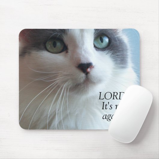 Lord, ist es ich wieder betende Katze Meme Mousepad (Mit Mouse)