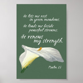 Lord ist mein Hirte Psalm 23 Christlich Bibelverse Poster