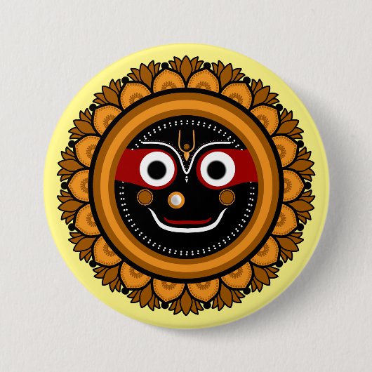 Lord Jagannath Devotional - Hare Krishna Button (Vorderseite)