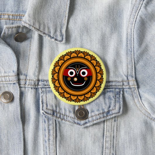 Lord Jagannath Devotional - Hare Krishna Button (Beispiel)