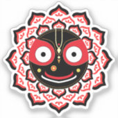 Lord Jagannath Face Chakra Hindu Deity Aufkleber (Vorderseite)
