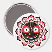 Lord Jagannath Face Chakra Hindu Deity Magnet (Vorderseite/Rückseite)