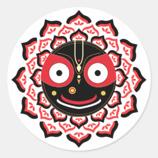 Lord Jagannath Face Chakra Hindu Deity Runder Aufkleber
