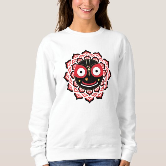 Lord Jagannath Face Chakra Hindu Deity Sweatshirt (Vorderseite)
