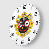Lord Jagannath Face Hindu Deity Spiritual Große Wanduhr (Winkel)