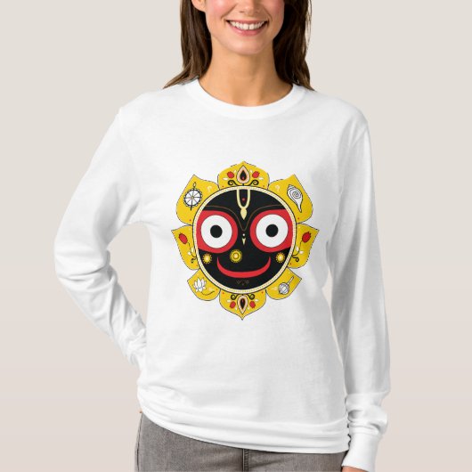Lord Jagannath Face Hindu Deity Spiritual T-Shirt (Vorderseite)