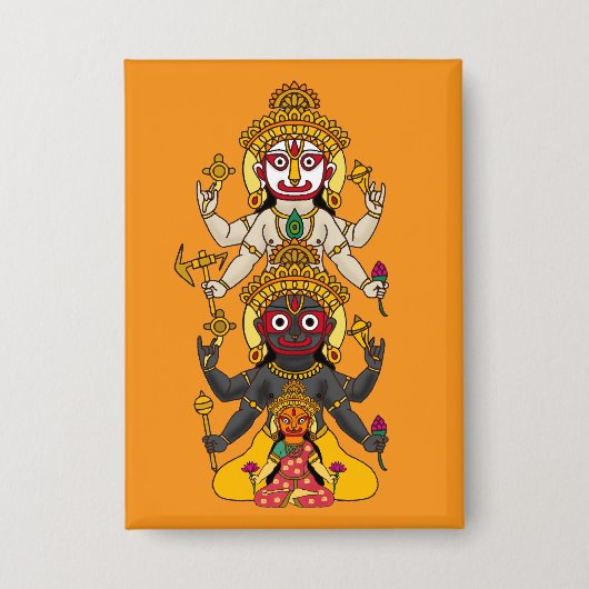 Lord Jagannath Knopf Button (Vorderseite)