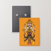 Lord Jagannath Knopf Button (Vorderseite/Rückseite)