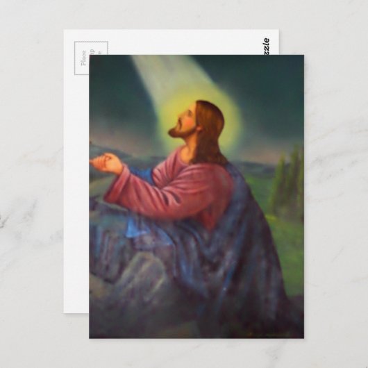 Lord Jesus Christ Hand bemalt orthodoxes Symbol Postkarte (Vorne/Hinten)