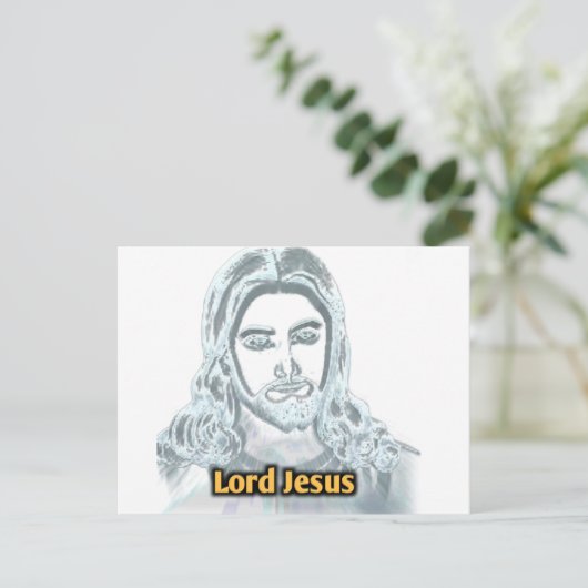 Lord Jesus Postkarte (Stehend Vorderseite)