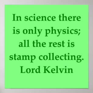 Lord Kelvin Zitat Poster