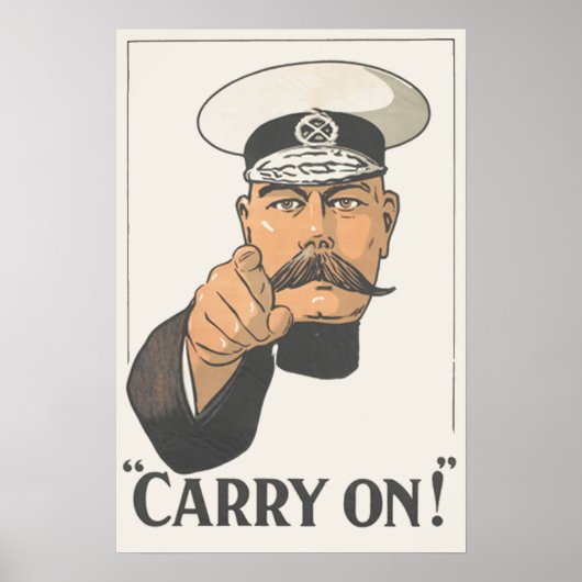 Lord Kitchener Vintager Weltkrieg 1 Poster Print (Vorne)