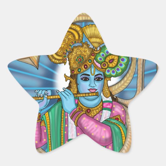 Lord Krishna Aufkleber (Vorderseite)