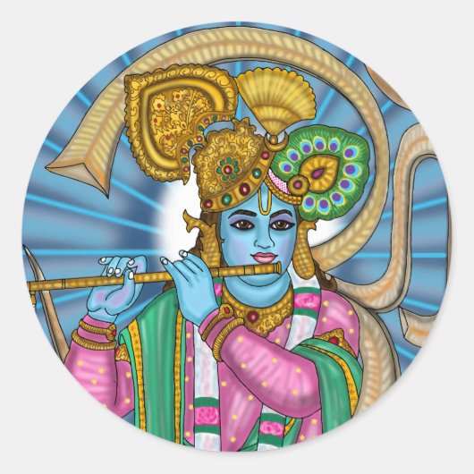 Lord Krishna Aufkleber (Vorderseite)