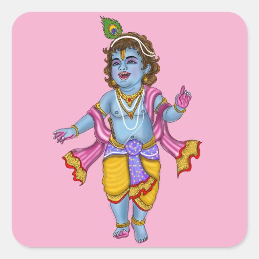 Lord Krishna Aufkleber (Vorderseite)