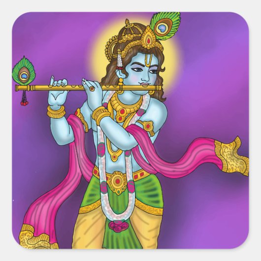 Lord Krishna Aufkleber (Vorderseite)