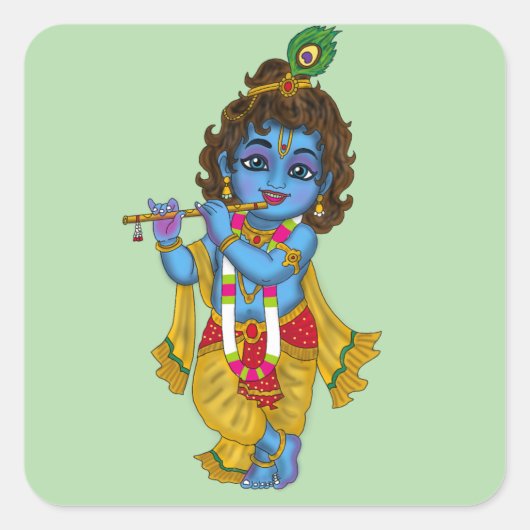 Lord Krishna Aufkleber (Vorderseite)