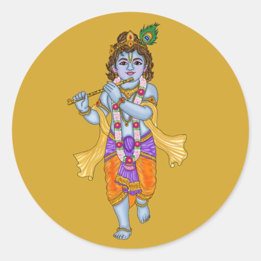 Lord Krishna Aufkleber (Vorderseite)