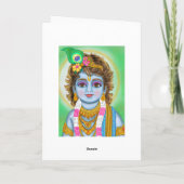 Lord Krishna Child Grußkarte Karte (Rückseite)