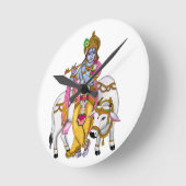 Lord Krishna Clock Runde Wanduhr (Winkel)