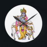 Lord Krishna Clock Runde Wanduhr<br><div class="desc">Verzieren Sie Ihre Mauern mit dieser göttlichen Lord Krishna-Uhr,  Symbol für Liebe,  Frieden und Hingabe. Mit seinen sakralen Kunstwerken von Shri Krishna ist es perfekt für Zuhause-Dekoration,  Tempel,  Gafting und Festivals wie Janmashtami. Ein spirituelles Zeitwerk für Anhänger von Lord Krishna und Liebhaber der Hindu-Kunst.</div>