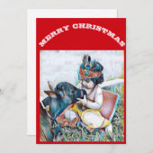 Lord Krishna & Cow wünschen frohe Weihnachten (Vorne/Hinten)