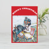 Lord Krishna & Cow wünschen frohe Weihnachten (Stehend Vorderseite)