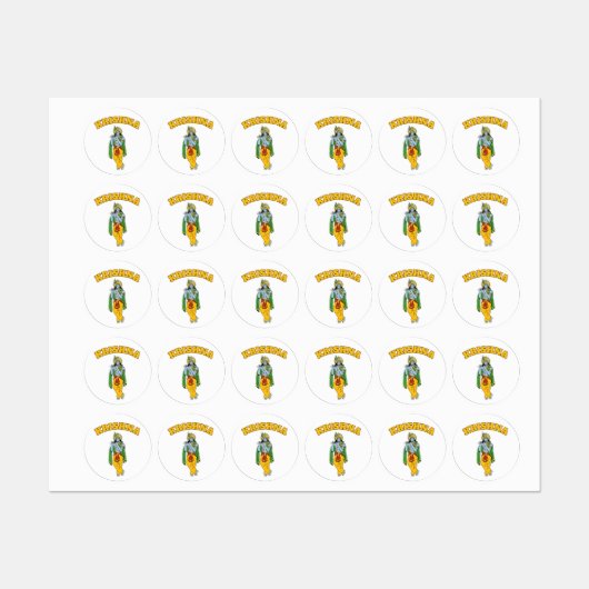 Lord Krishna Etiketten (Blatt)