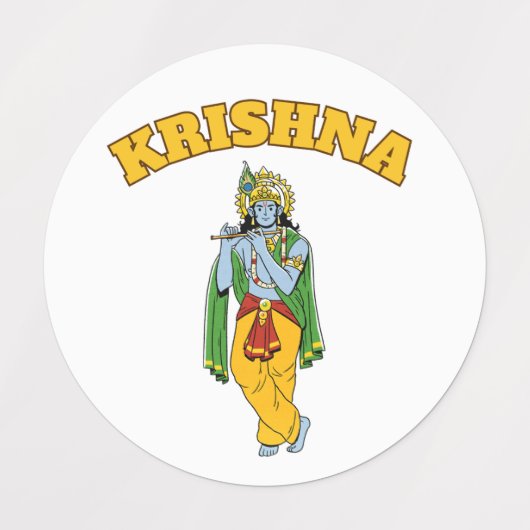 Lord Krishna Etiketten (Design 2)