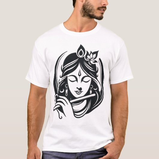 Lord Krishna Face v1 T-Shirt (Vorderseite)
