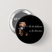 Lord Krishna handgemalt Button (Vorne & Hinten)